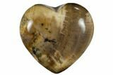 Polished, Triassic Petrified Wood Heart - Madagascar #115510-1